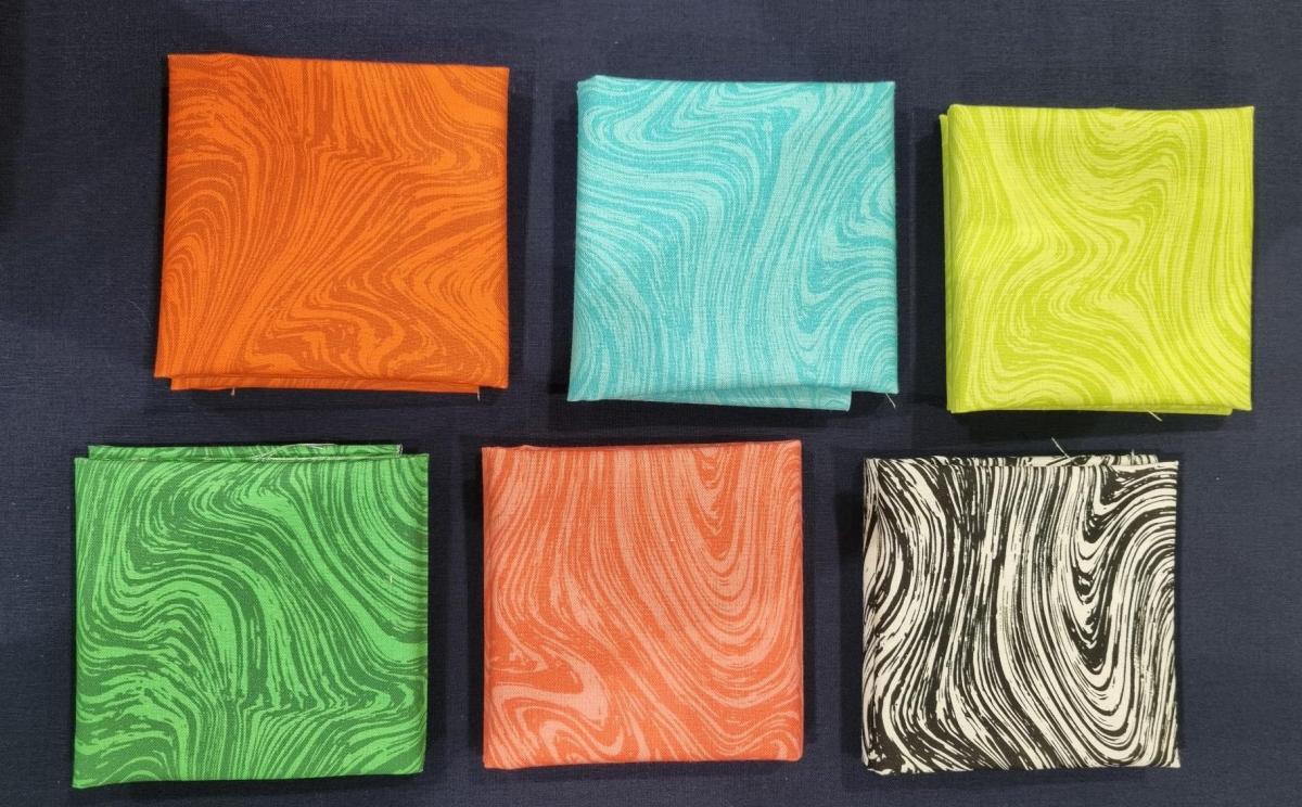 025 Stofpakketje 6 stofjes 37x25 cm multi