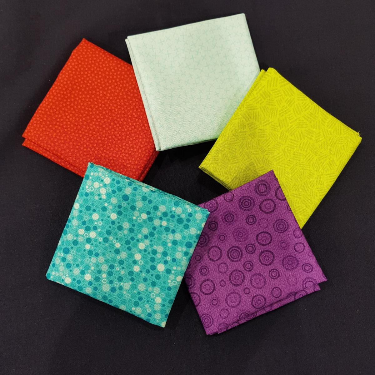 013 Stofpakketje 5 stofjes 37x25 cm serie Mixmasters Mashup Northcott