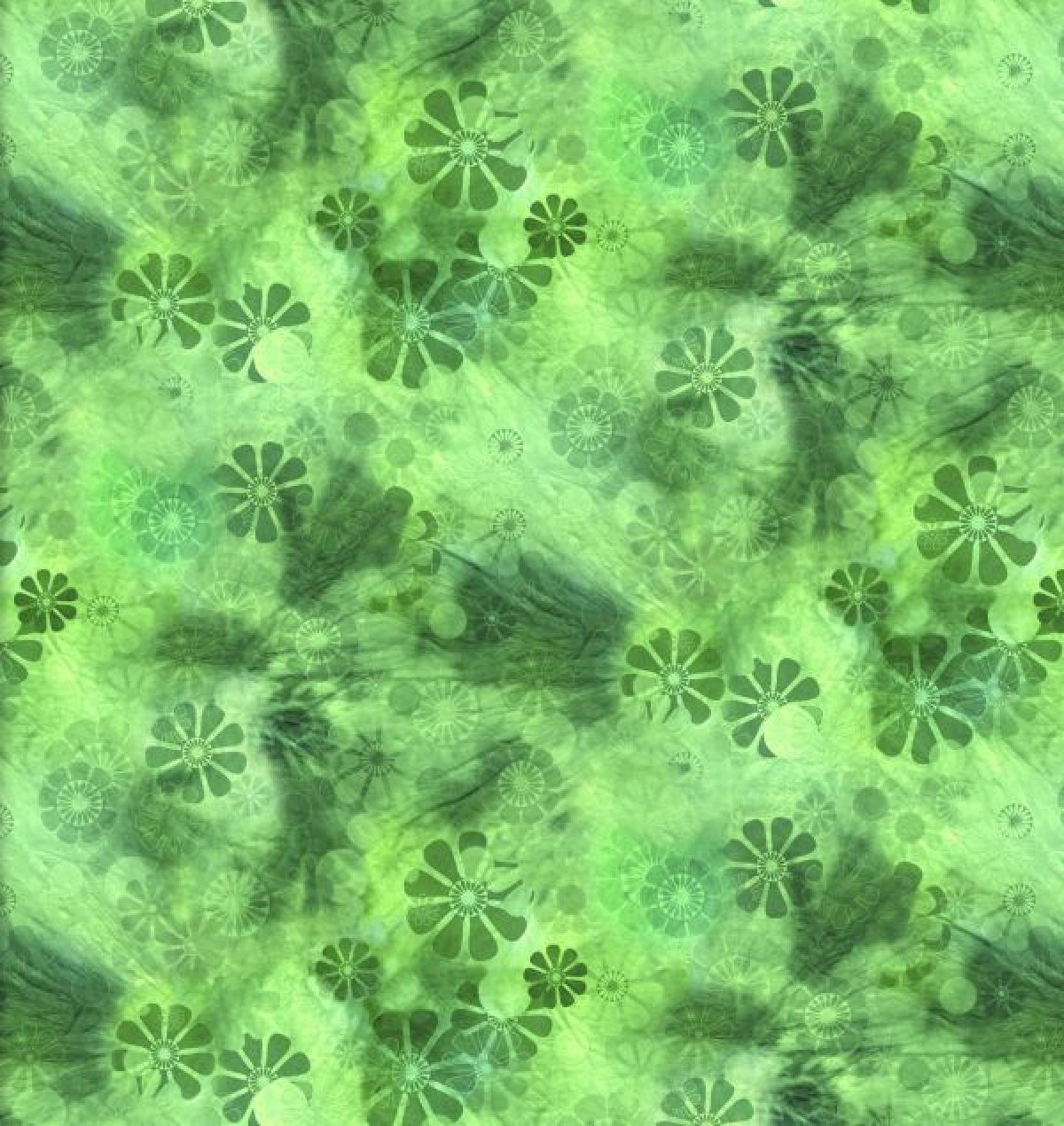 3 Wishes Fabric Good Dog 12988 bloemen groen