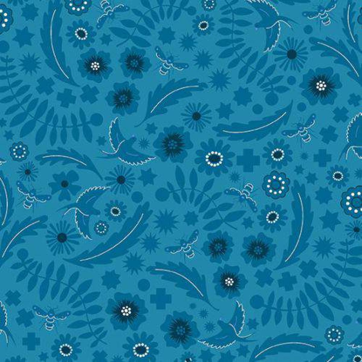 Andover Fabrics Sun Print 8483-B Liberty blauw