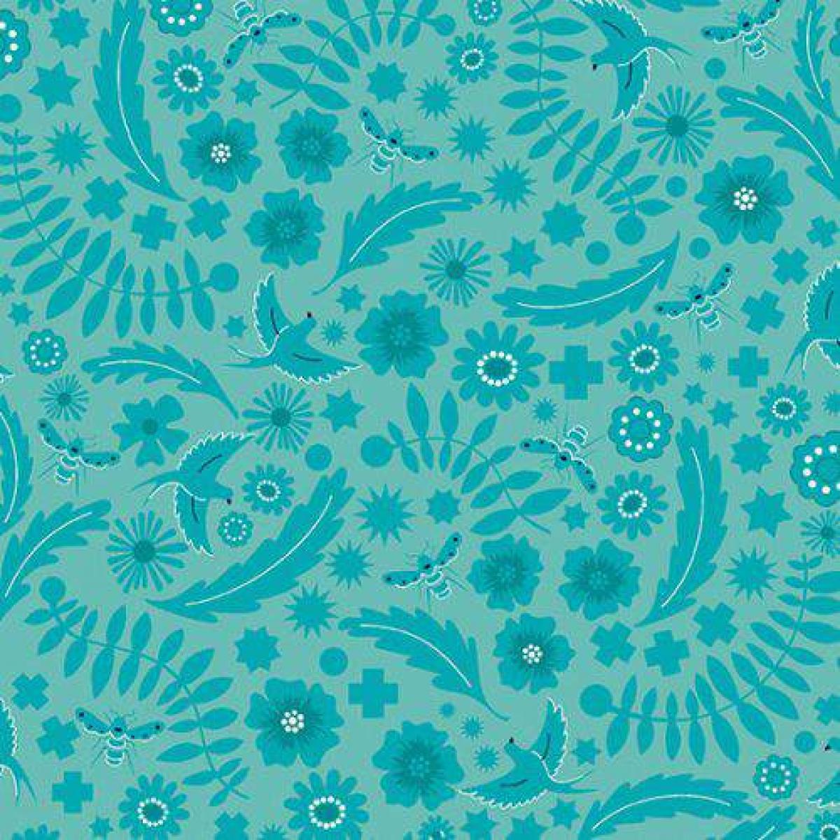 Andover Fabrics Sun Print 8483-T tide blauw 