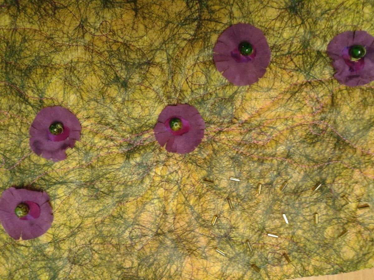 Quilt versieren met bijzondere materialen (Artquilten)