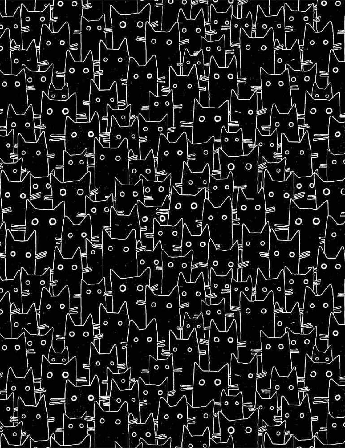 Dear Stella Design LW1769 Les Chats Noirs katten zwart
