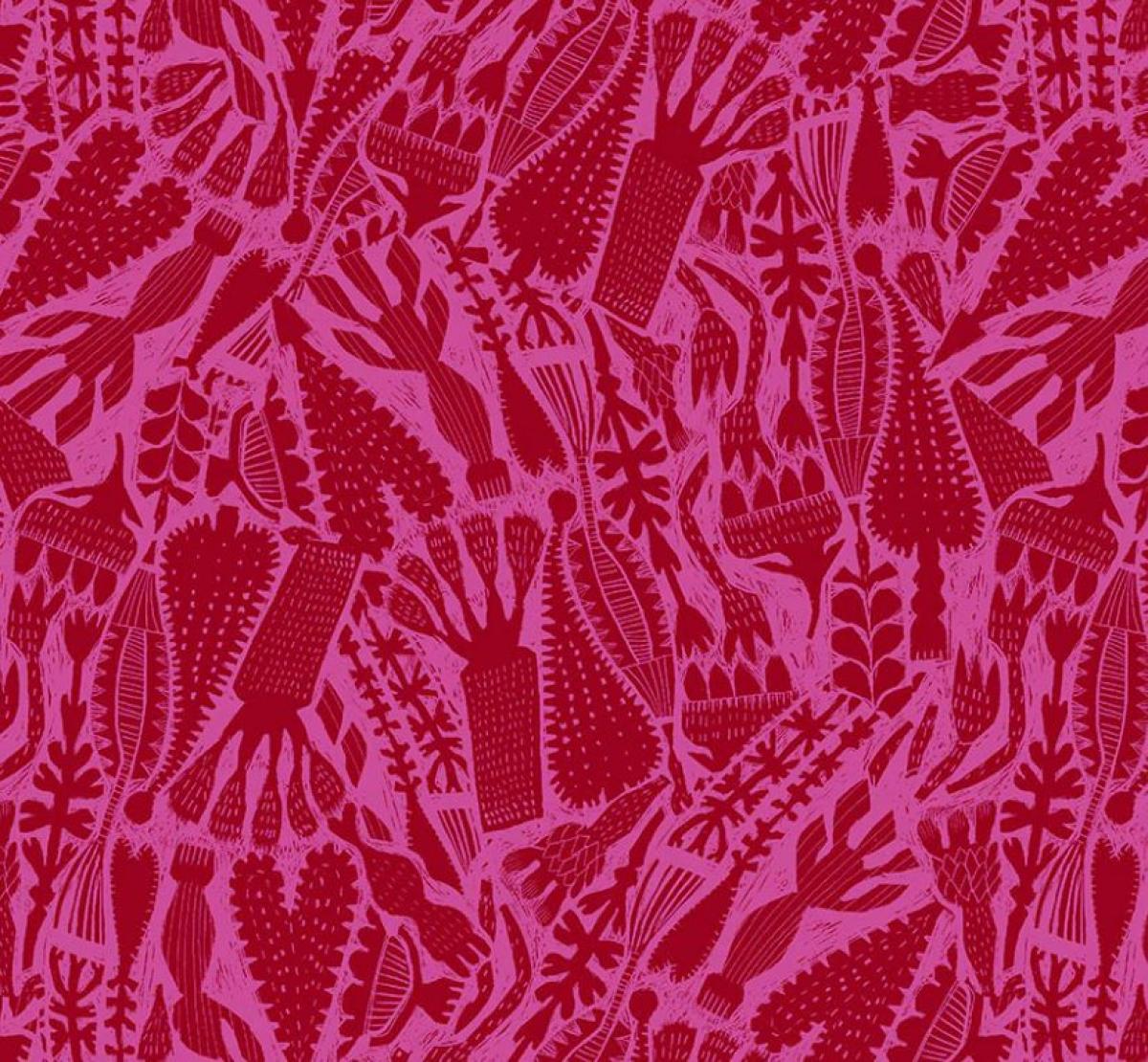 Free Spirit Find the Birds PWSE007 Raspberry roze