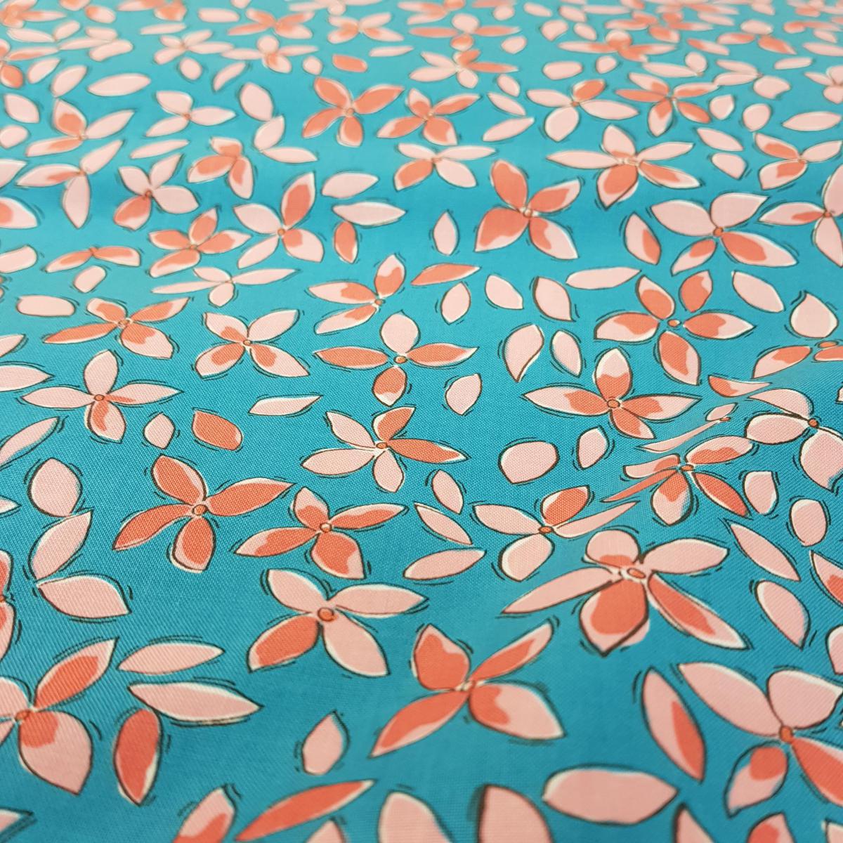 Free Spirit Color Fusion Coral bloemen blauw PWLH021 