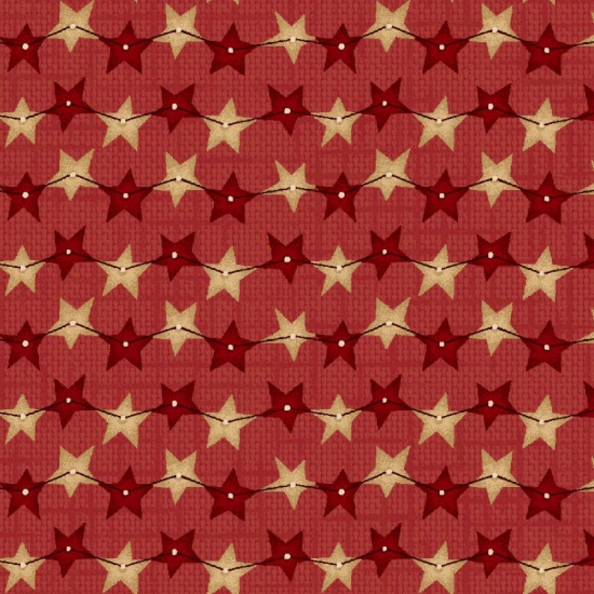 Henry Glass Fabrics Berries & Blossoms ster 8837-22 rood