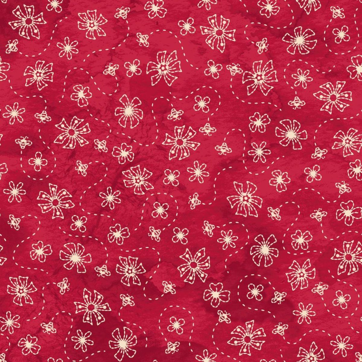 Maywood Studio Sheltering Tree 9777-RE bloemen rood 