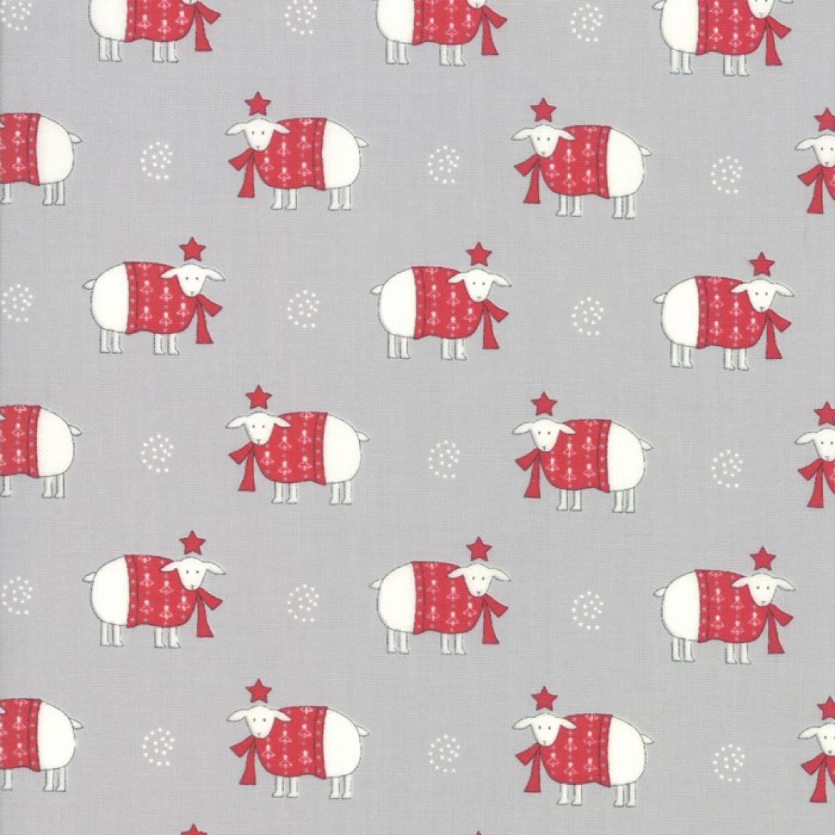 Moda Country Christmas 2962-14 Schapen grijs