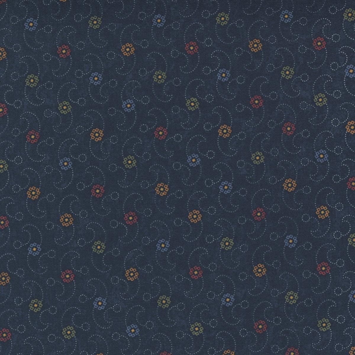 Moda Hope Blooms 9674-14 bloem stippen blauw
