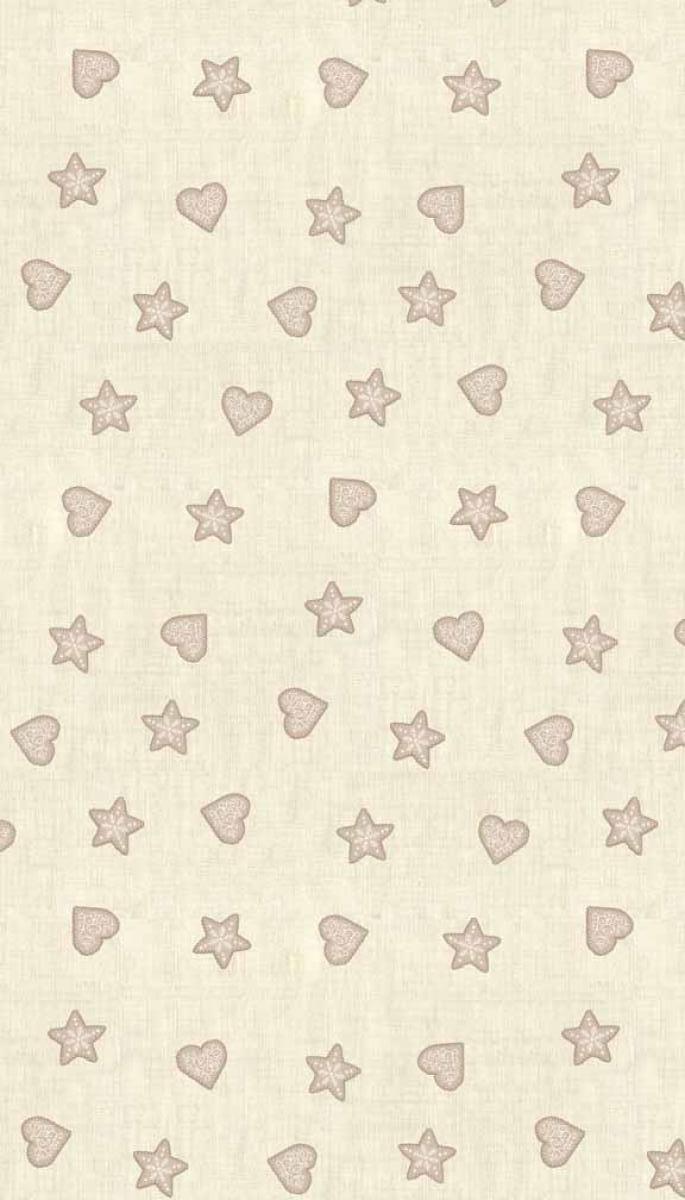 Makower Scandi hartjes & sterren beige 1481S3 