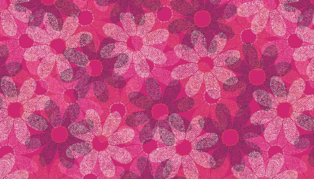 Makower 1924P Sundance Dotty daisy roze