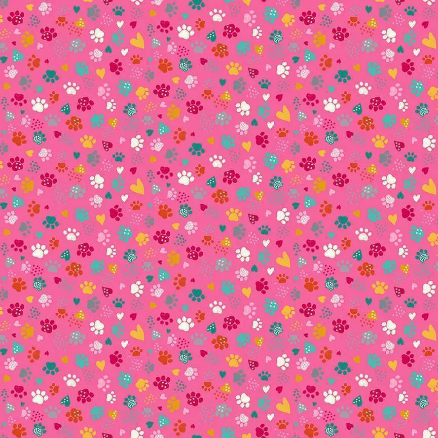 Makower UK Whiskers 010P kattenpootjes roze