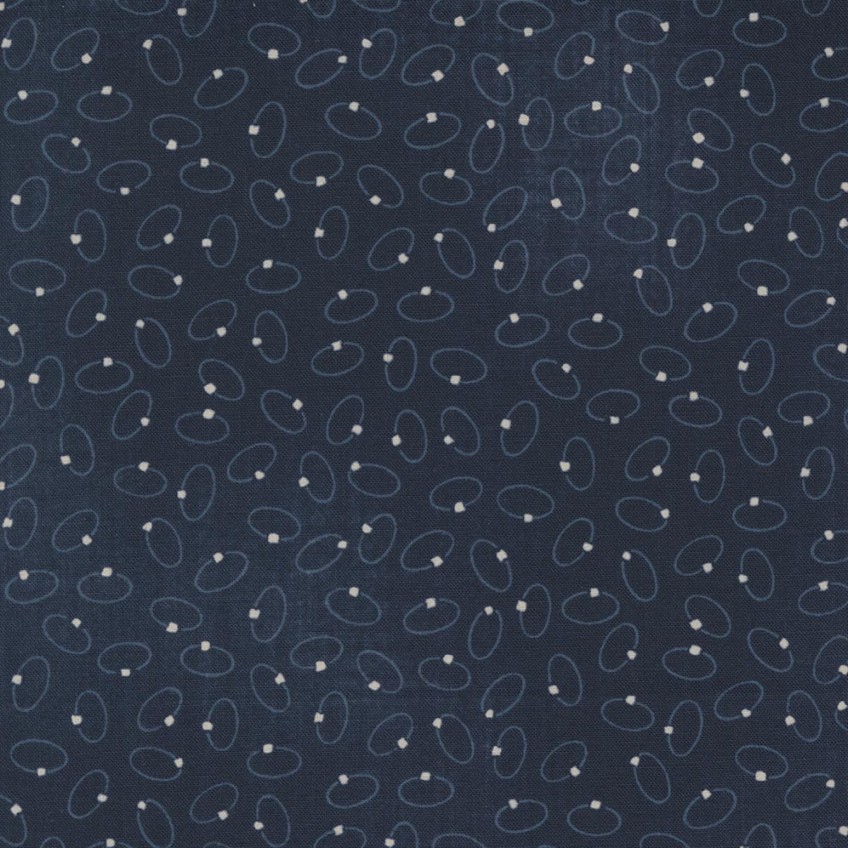Moda Astra 16925-18 sterren stippen cirkel donkerblauw