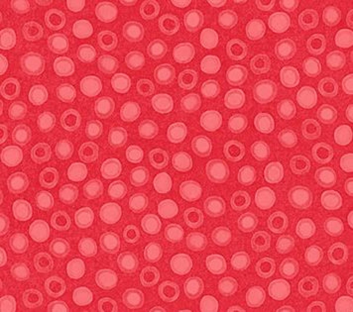 Northcott Artisan Spirit 22183-28 Floral Fantasy cirkel/stippen rood