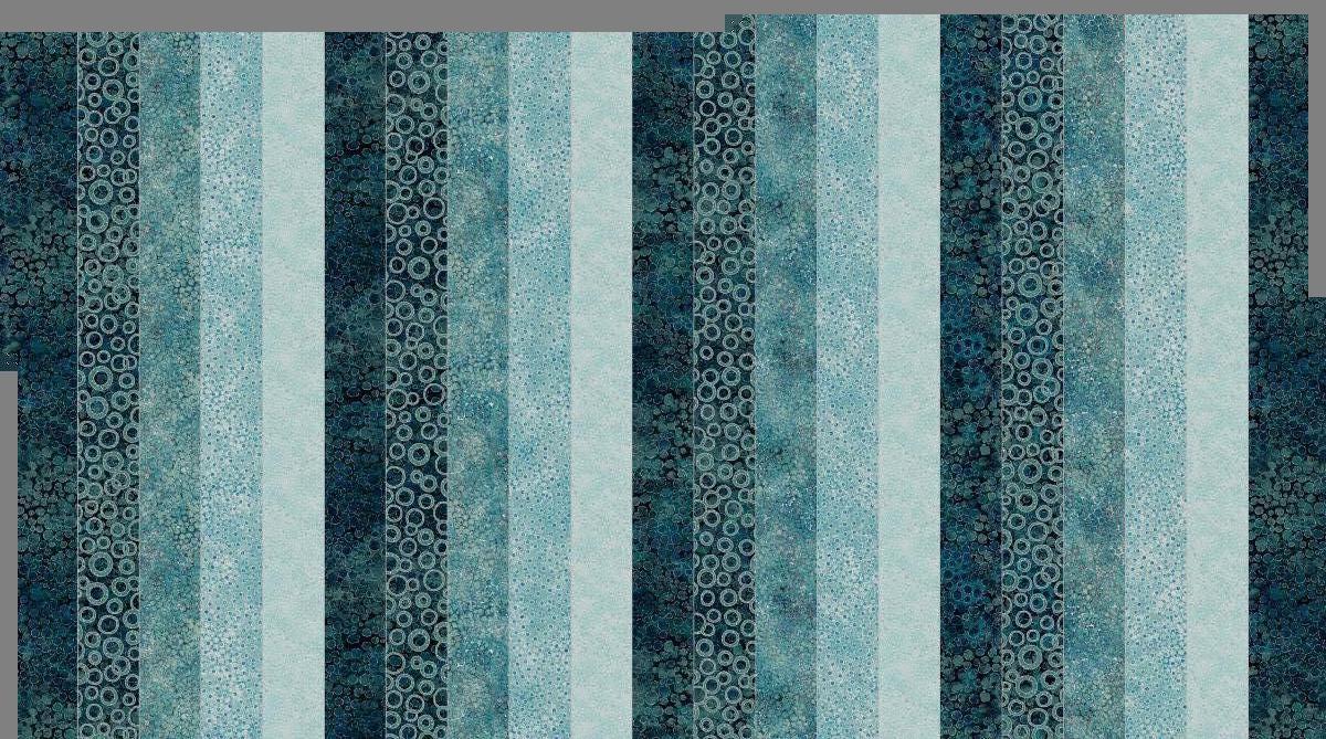 Northcott Artisan Spirit Shimmer Iceberg 23573-68 strepen blauw