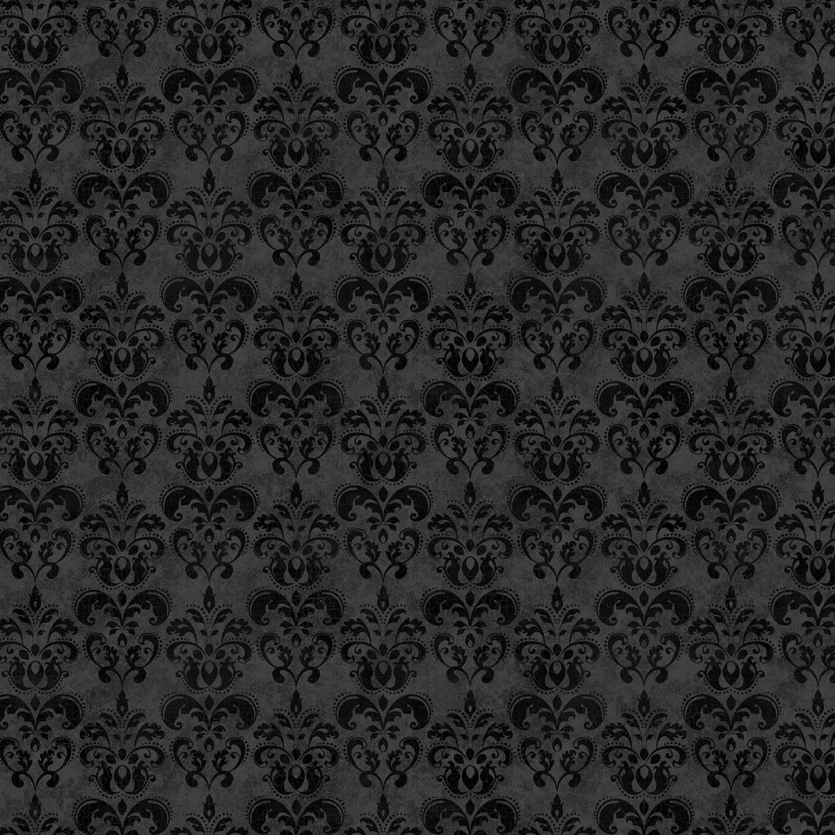 Northcott Black Cat Capers 24124-99 bloem zwart 