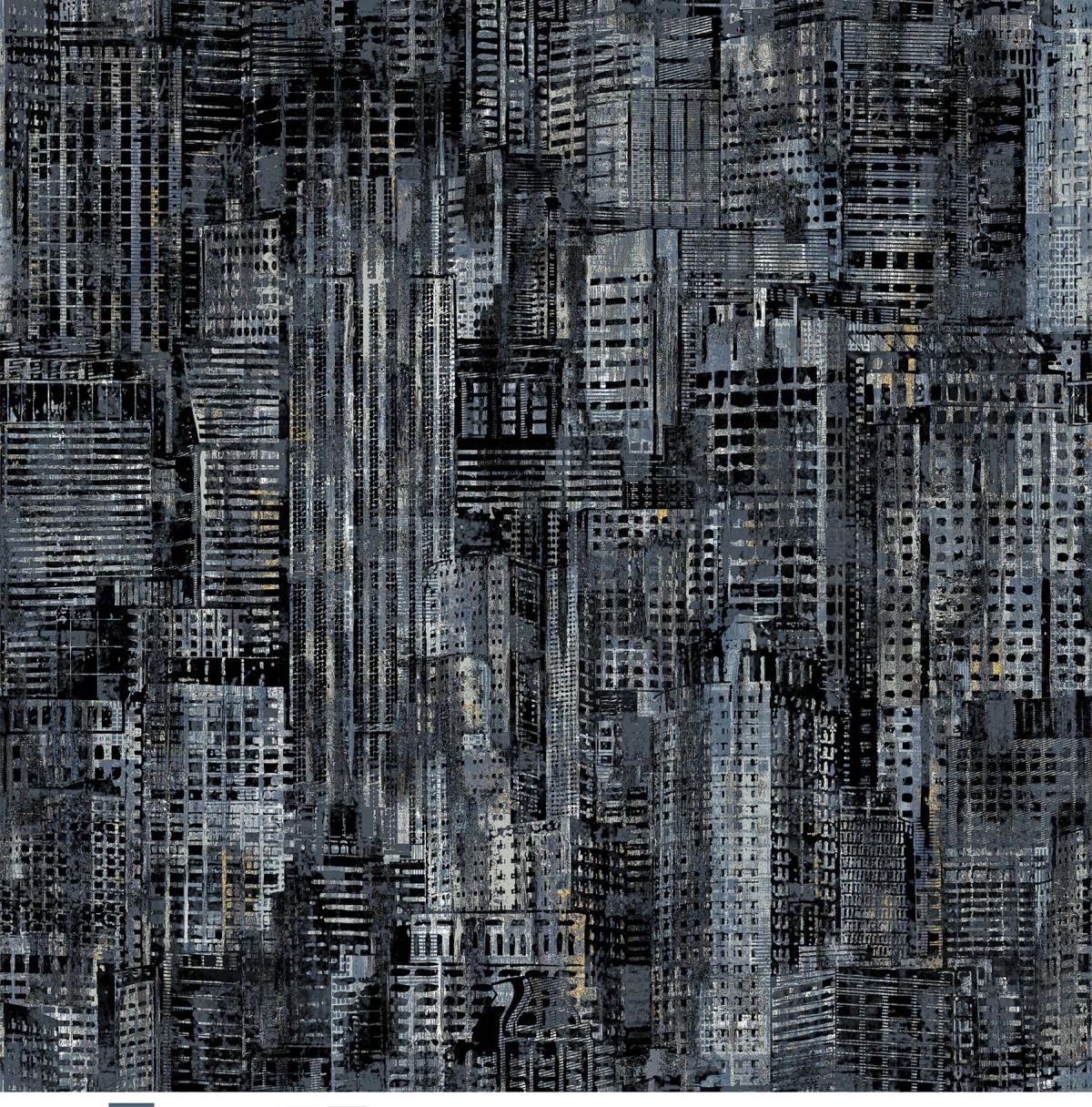 Northcott City Lights 23957-99 blauw/zwart