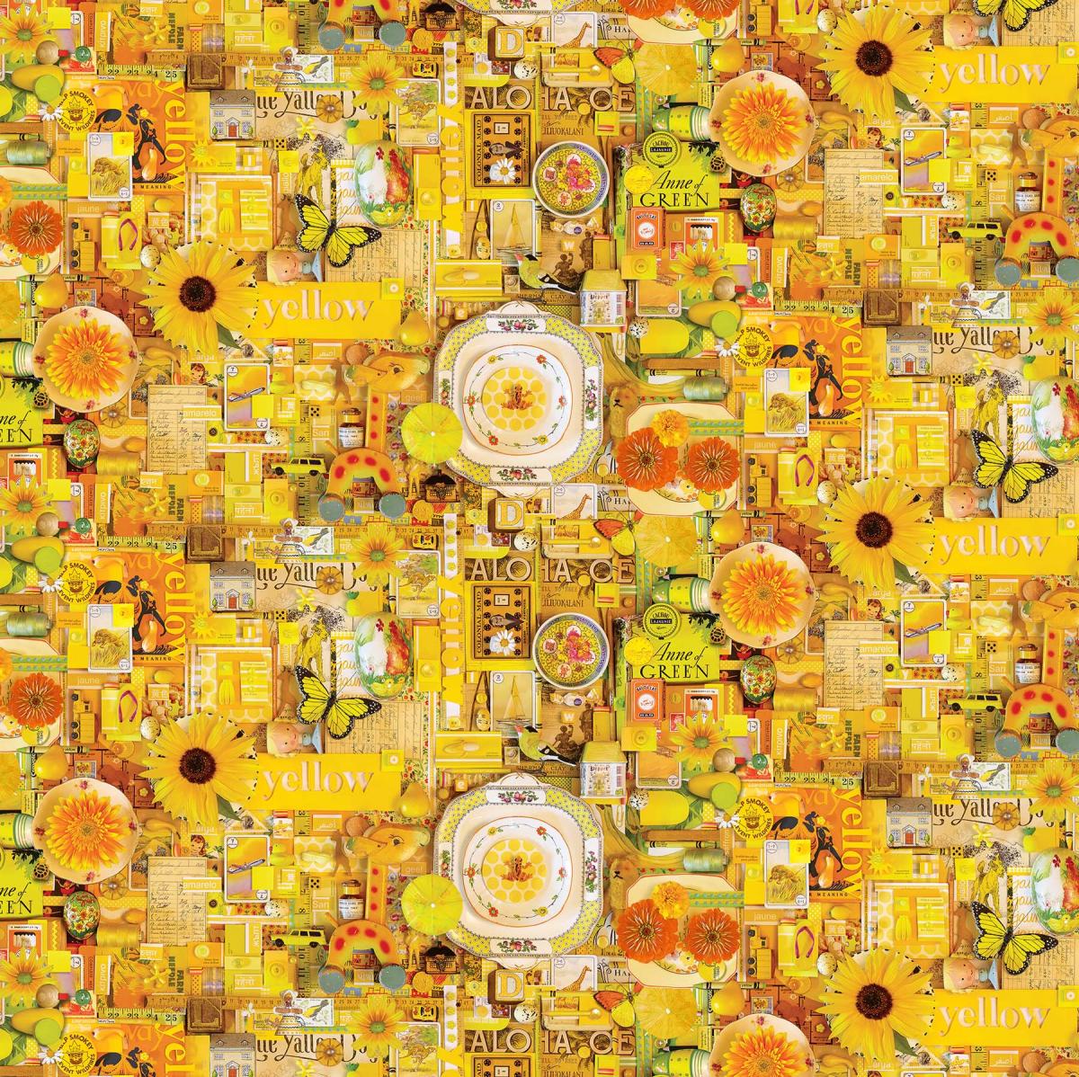 Northcott Color Collage DP-22413-52 geel