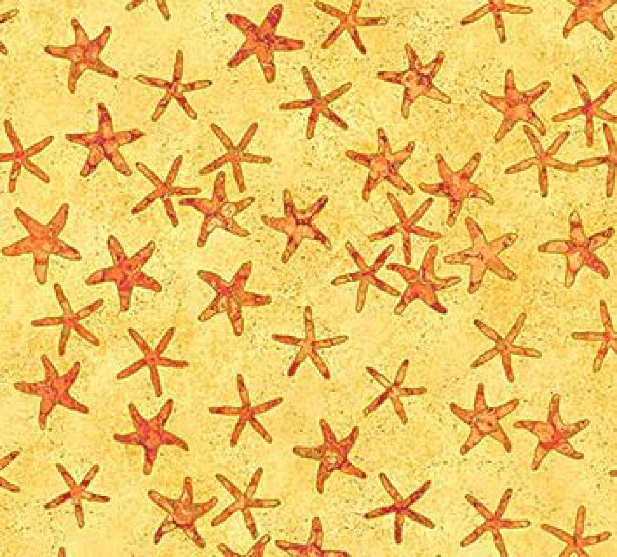 Northcott Artisan Spirit 22093-52 Shimmer Oasis ster geel