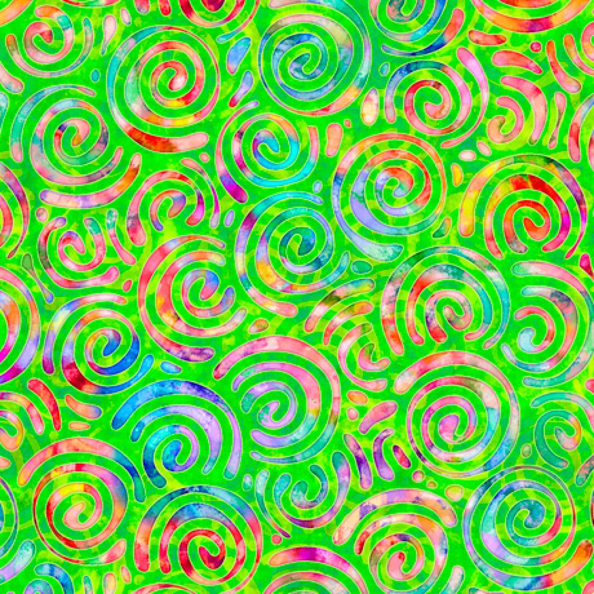 QT Fabrics Brilliance 28325-H Packed Scroll groen