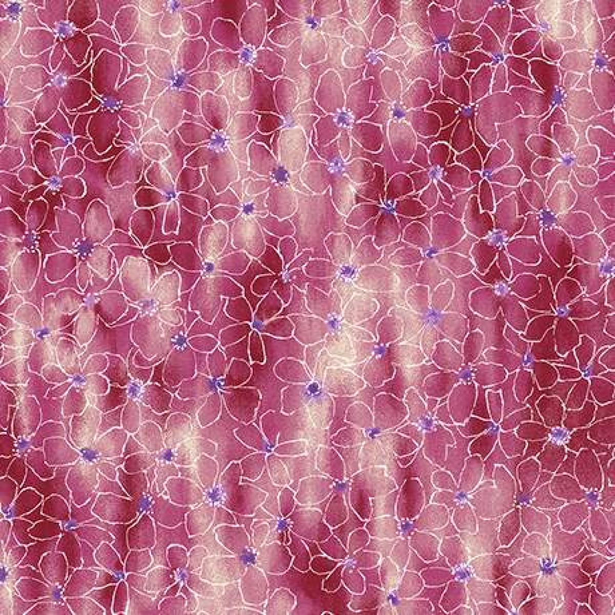 Quilting Treasures 25868-P Floral Sketch bloem roze