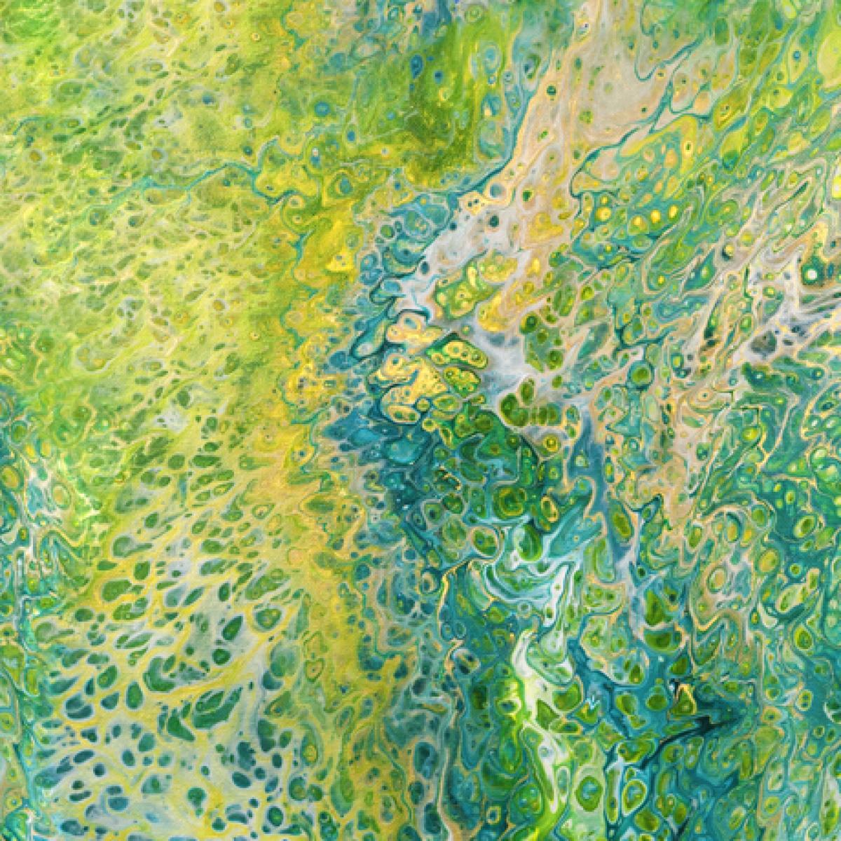 QT Fabrics Fusion Splash 27607-G groen