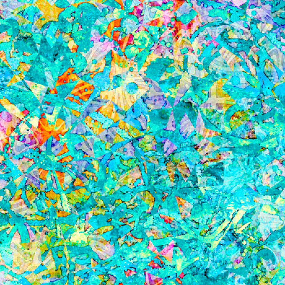 QT Fabrics Illumination 27696 Q turq blauw