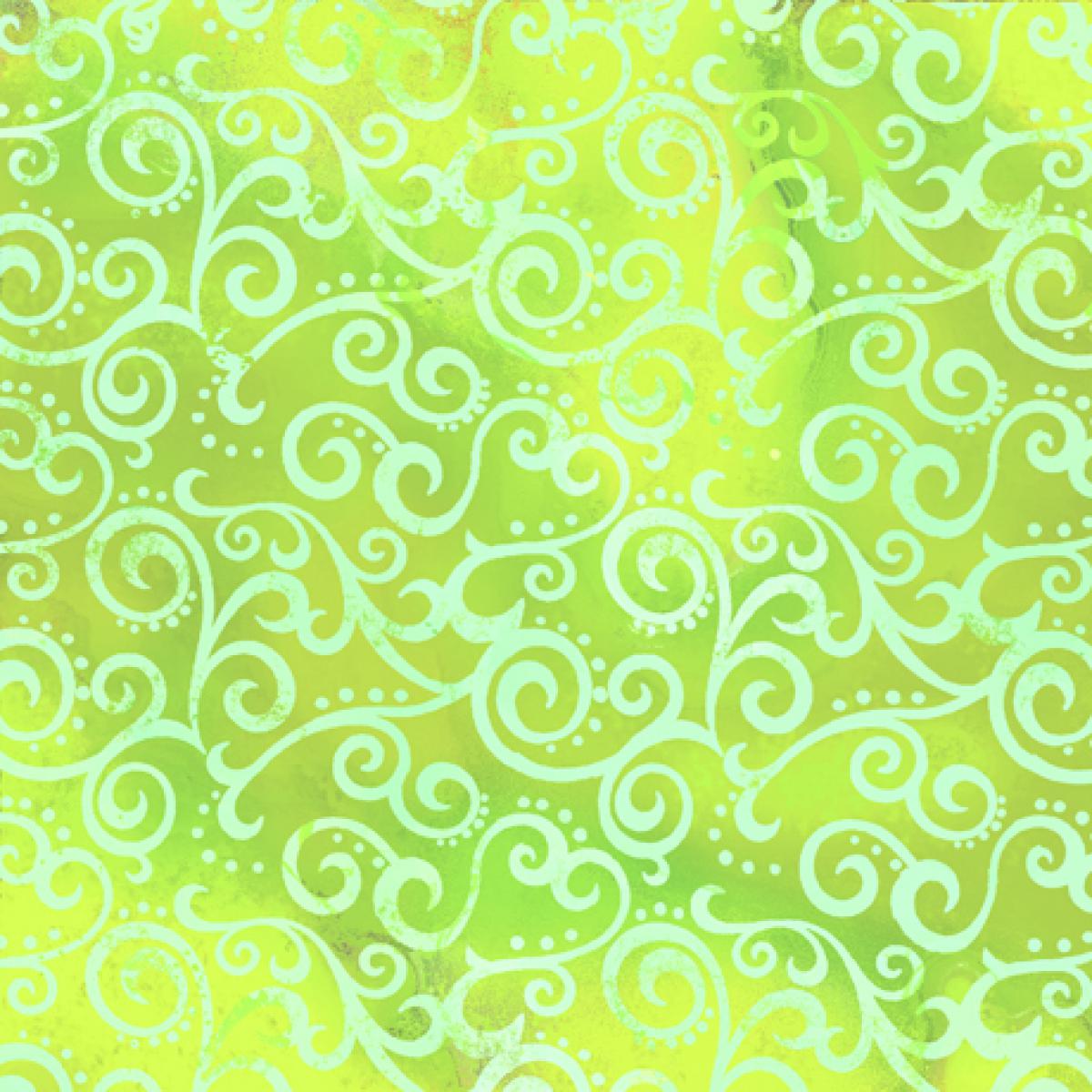 QT Fabrics Ombre Scroll 24174-H Lime groen