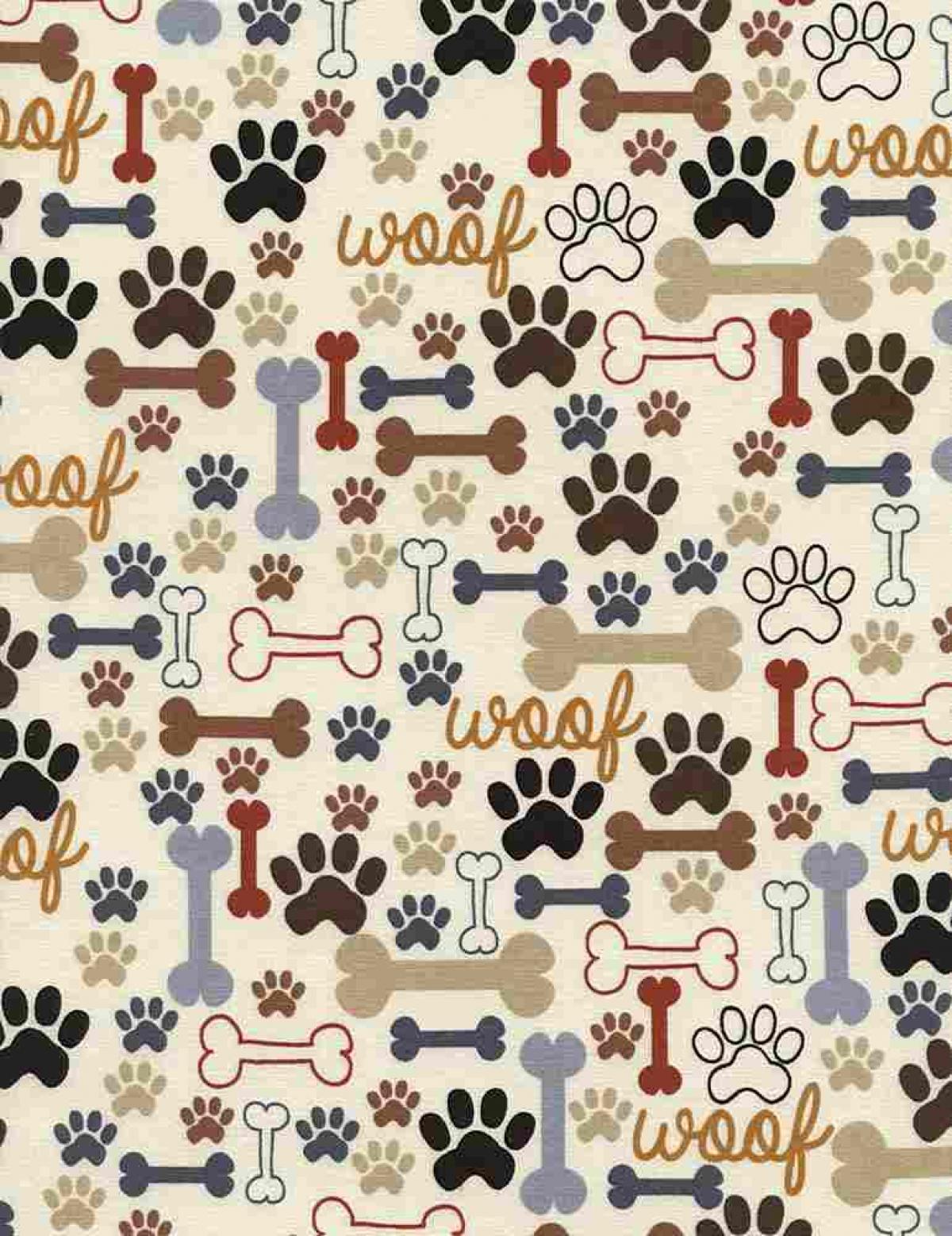 Timeless Treasures I love my dog CD2372 hondenbotjes
