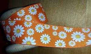 Lint bloemen oranje Li02